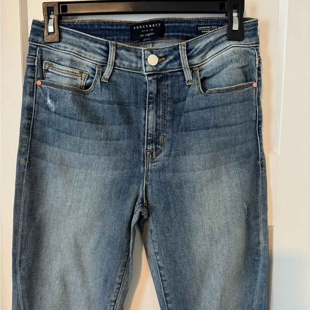 Sanctuary connector kick crop standard rise  Frayed Hem
